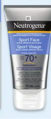 Walmart Neutrogena Oil-Free Sport Face 73 mL offer