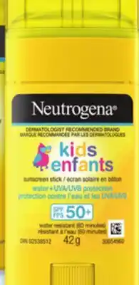 Walmart Neutrogena Kids Sunscreen Stick SPF 50 42 g offer