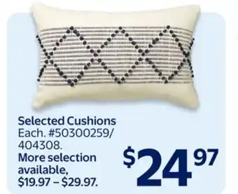 Walmart Selected Cushions offer
