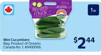 Walmart Mini Cucumbers offer