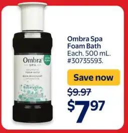Walmart Ombra Spa Foam Bath offer