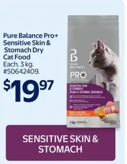 Walmart Pure Balance Pro+ Sensitive Skin & Stomach Dry Cat Food offer