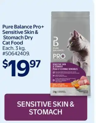 Walmart Pure Balance Pro+ Sensitive Skin & Stomach Dry Cat Food offer