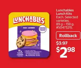 Walmart Lunchables Lunch Kits offer