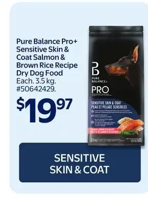Walmart Pure Balance Pro+ Sensitive Skin & Coat Salmon & Brown Rice Recipe Dry Dog Food offer