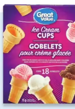 Walmart Great Value Ice Cream Cups or Sugar Cones offer