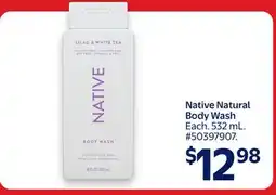 Walmart Native Natural Body Wash offer