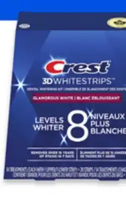 Walmart Crest Whitestrips Glamorous White, Gentle or Vivid Twin Pack offer