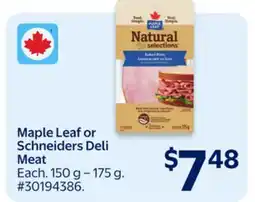 Walmart Maple Leaf Deli Meat offer