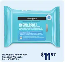 Walmart Neutrogena Hydro Boost Cleansing Wipes 25s offer