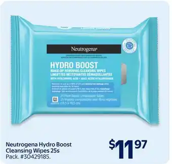 Walmart Neutrogena Hydro Boost Cleansing Wipes 25s offer