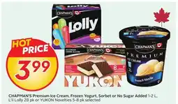 Sobeys CHAMPMAN'S Premium Ice Cream, Frozen Yogurt, Sorbet or No Sugar Added offer