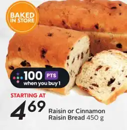 Sobeys Raisin or Cinnamon Raisin Bread offer