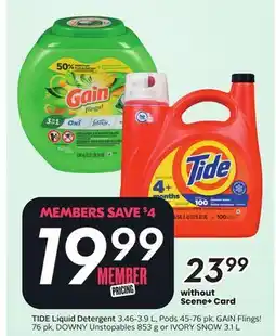 Sobeys TIDE Liquid Detergent offer