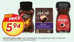 Sobeys MCCAFÉ Instant Coffee offer