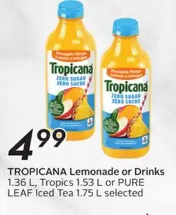 Sobeys TROPICANA Lemonade or Drinks offer