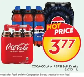 Sobeys COCA-COLA or PEPSI Soft Drinks offer