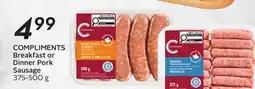 Sobeys Breakfast or Dinner Pork Sausage offer