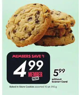 Sobeys Baked In Store Cookies offer