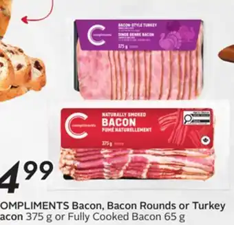 Sobeys Bacon, Bacon Rounds or Turkey Bacon Fully Bacon offer