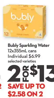 Longo's Bubly Sparkling Water offer