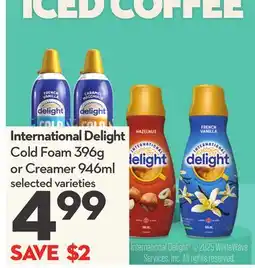 Longo's Cold Foam 396g or Creamer 946ml offer