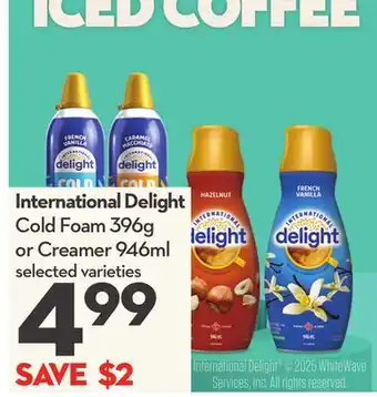 Longo's Cold Foam 396g or Creamer 946ml offer