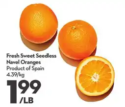 Longo's Fresh Sweet Seedless Navel Oranges offer