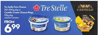 Longo's Feta Cheese 150-200g pkg or Cream Cheese Rings 125g pkg offer