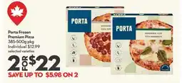 Longo's Porta Frozen Premium Pizza offer
