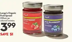 Longo's Organic Fruit Spread offer