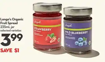 Longo's Organic Fruit Spread offer