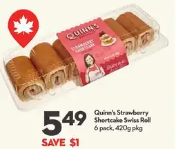 Longo's Quinn's Strawberry Shortcake Swiss Roll offer