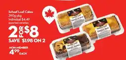 Longo's Schaaf Loaf Cakes offer