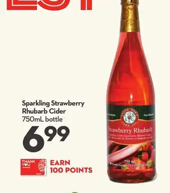 Longo's Sparkling Strawberry Rhubarb Cider offer