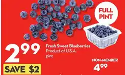 Longo's Fresh Sweet Blueberries offer