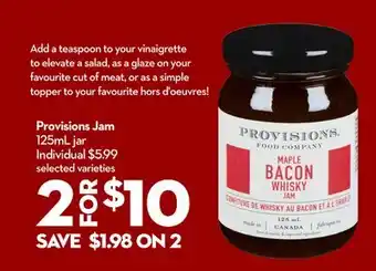 Longo's Provisions Jam offer