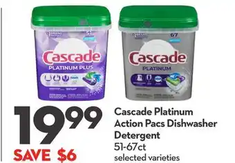 Longo's Platinum Action Pacs Dishwasher Detergent offer