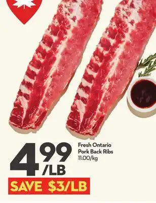 Longo's Fresh Ontario Pork Back Ribs offer
