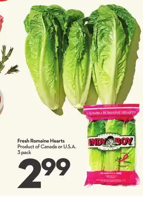 Longo's Fresh Romaine Hearts offer