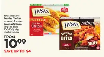 Longo's Pub Style Breaded Chicken or Ultimates Boneless Chicken Strips or Bites offer