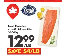 Longo's Fresh Canadian Atlantic Salmon Side offer