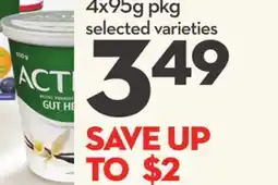 Longo's Activia, 4x95g pkg or Two Good Yogourt 625 650g offer