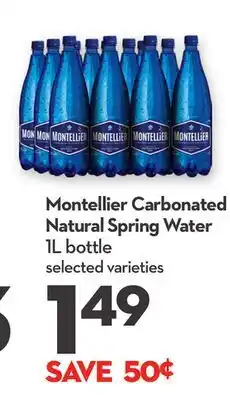 Longo's Montellier Carbonated Natural Spring Water offer