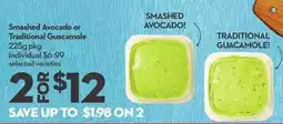 Longo's Smashed Avocado or Traditional Guacamole offer