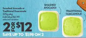 Longo's Smashed Avocado or Traditional Guacamole offer