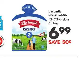 Longo's Lactantia PūrFiltre Milk offer