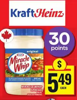 Food Basics KRAFT MIRACLE WHIP SPREAD offer