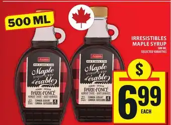 Food Basics IRRESISTIBLES MAPLE SYRUP offer