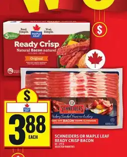 Food Basics SCHNEIDERS OR MAPLE LEAF READY CRISP BACON offer